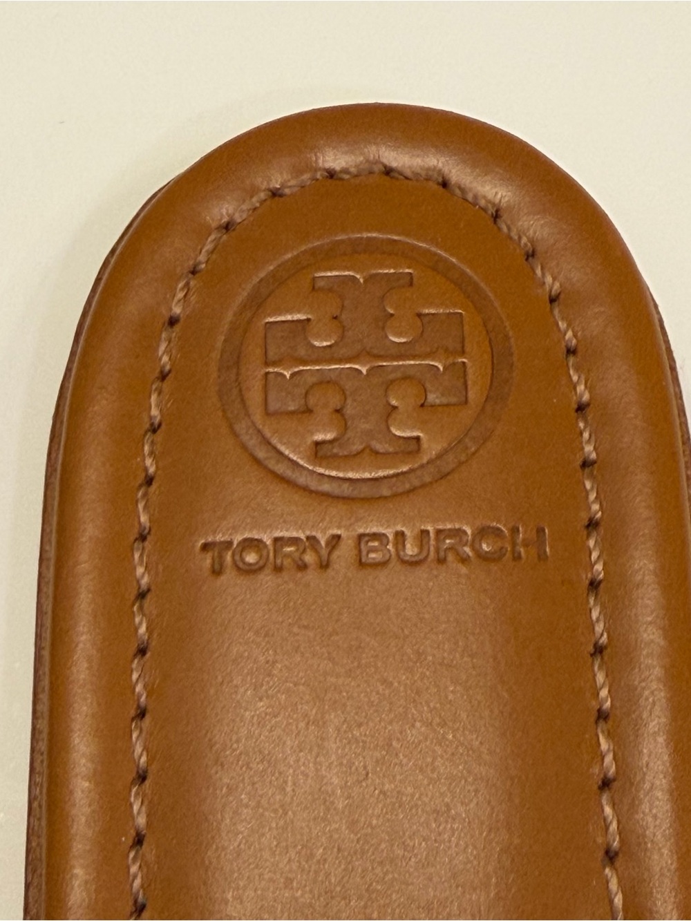 Tory Burch Multi Strap Slide Sandals Leather Blue White Brown Size 7 - Picture 2 of 13